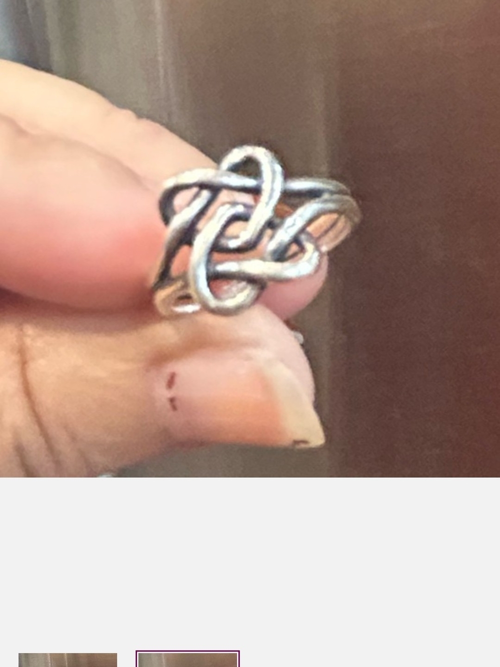 James Avery Silver Knot Statement Ring -
